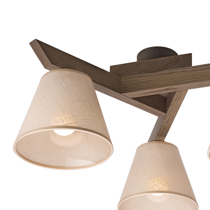 Brilagi - Lámpara de techo ANTHONY 3xE14/40W/230V roble/beige