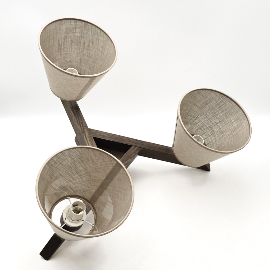 Brilagi - Lámpara de techo ANTHONY 3xE14/40W/230V roble/beige