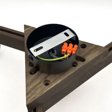 Brilagi - Lámpara de techo ANTHONY 3xE14/40W/230V roble/beige