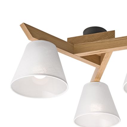Brilagi - Lámpara de techo ANTHONY 3xE14/40W/230V roble/blanco