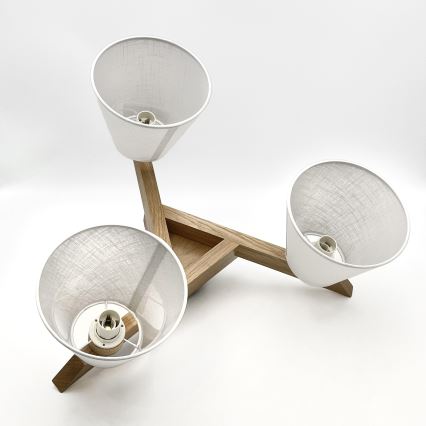 Brilagi - Lámpara de techo ANTHONY 3xE14/40W/230V roble/blanco