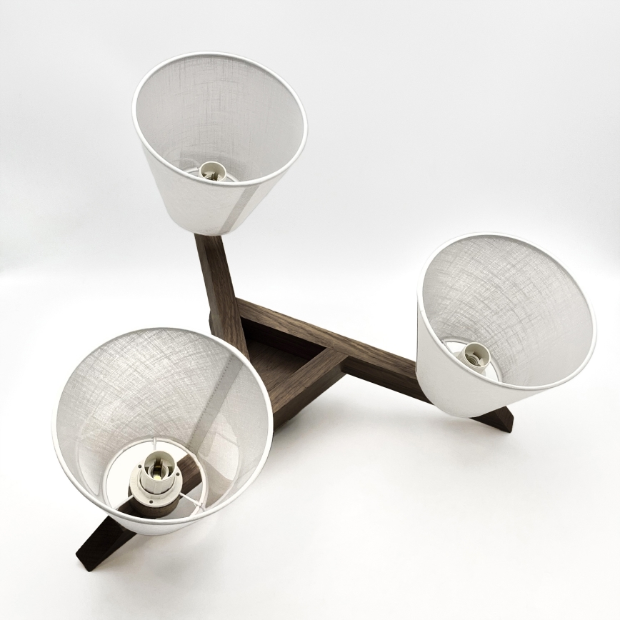 Brilagi - Lámpara de techo ANTHONY 3xE14/40W/230V roble/blanco