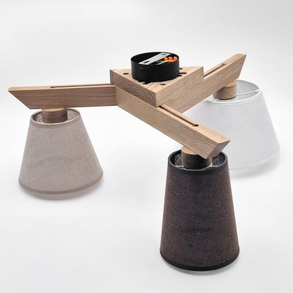 Brilagi - Lámpara de techo ANTHONY 3xE14/40W/230V roble