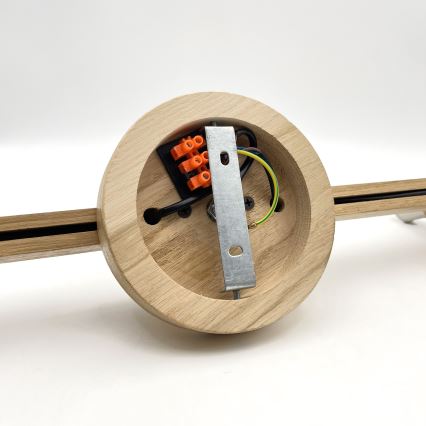 Brilagi - Lámpara de techo ANTHONY 3xE14/40W/230V roble/marrón