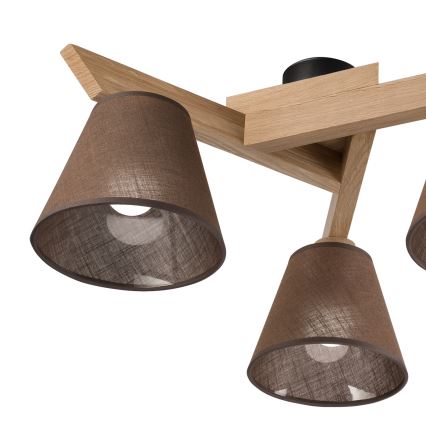 Brilagi - Lámpara de techo ANTHONY 3xE14/40W/230V roble/marrón