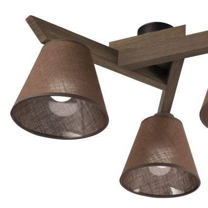 Brilagi - Lámpara de techo ANTHONY 3xE14/40W/230V roble/marrón