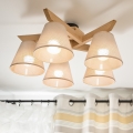 Brilagi - Lámpara de techo ANTHONY 5xE14/40W/230V roble/beige