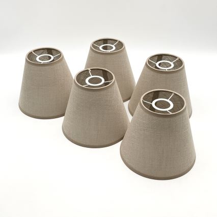 Brilagi - Lámpara de techo ANTHONY 5xE14/40W/230V roble/beige