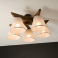 Brilagi - Lámpara de techo ANTHONY 5xE14/40W/230V roble/beige