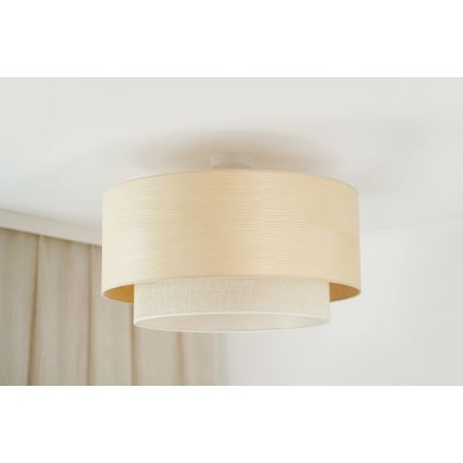 Brilagi - Lámpara de techo empotrada ARIZONA BOHO 1xE27/15W/230V diámetro 60 cm beige