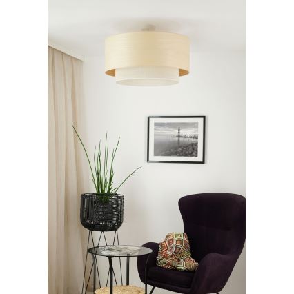 Brilagi - Lámpara de techo empotrada ARIZONA BOHO 1xE27/15W/230V diámetro 60 cm beige
