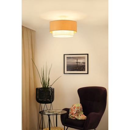 Brilagi - Lámpara de techo empotrada ARIZONA BOHO 1xE27/15W/230V diámetro 45 cm beige