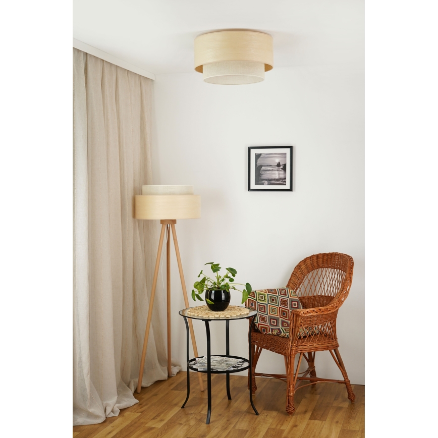 Brilagi - Lámpara de techo ARIZONA BOHO 1xE27/15W/230V diámetro 45 cm beige