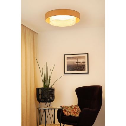 Brilagi - Lámpara de techo LED ARIZONA BOHO LED/26W/230V Ø 60 cm beige