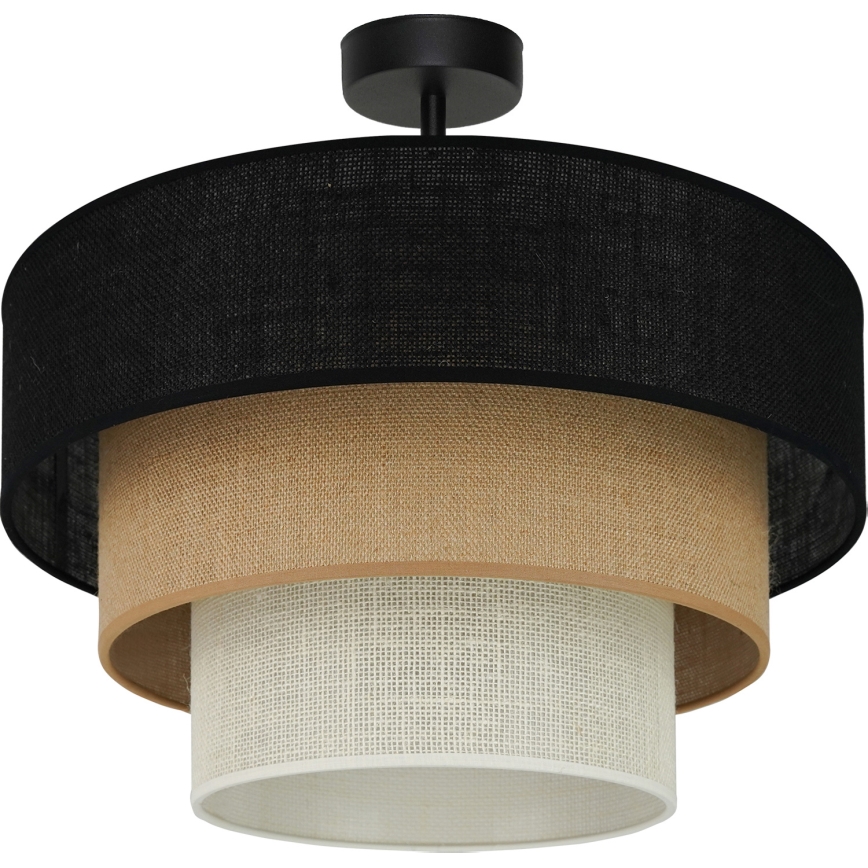 Brilagi - Lámpara de techo ASPEN LUNETA 1xE27/15W/230V diá. 45 cm negro/beige/color crema