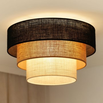 Brilagi - Lámpara de techo ASPEN LUNETA 1xE27/15W/230V diámetro 45 cm negro/beige/crema