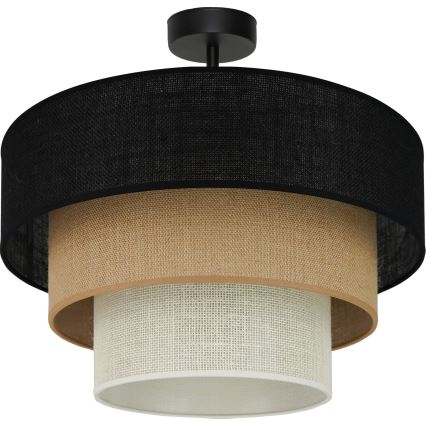 Brilagi - Lámpara de techo empotrada ASPEN LUNETA 1xE27/15W/230V Ø 45 cm negro/beige/crème