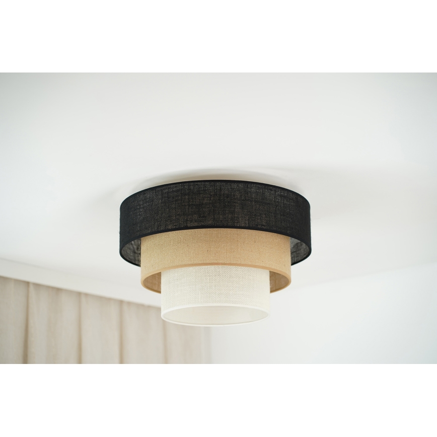 Brilagi - Lámpara de techo ASPEN LUNETA 1xE27/15W/230V diámetro 45 cm negro/beige/crema