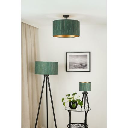 Brilagi - Lámpara de techo BOSTON ROLLER 1xE27/15W/230V diá. 45 cm paja verde/dorado