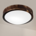 Brilagi - Lámpara de techo CARVALHO SLIM SMOKEY 1xE27/60W/230V, acabado roble, diámetro 27,5 cm