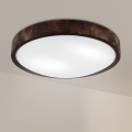 Brilagi - Lámpara de techo CARVALHO SLIM SMOKEY 2xE27/60W/230V roble Ø 37,5 cm