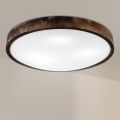 Brilagi - Lámpara de techo CARVALHO SLIM SMOKEY 3xE27/60W/230V roble Ø 47,5 cm