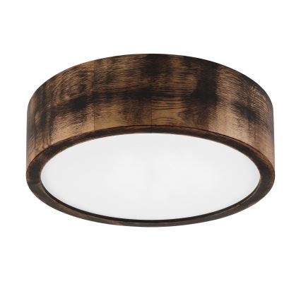 Brilagi - Lámpara de techo CARVALHO SMOKEY 1xE27/60W/230V roble, diámetro 27,5 cm