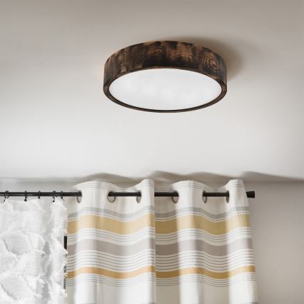 Brilagi - Lámpara de techo CARVALHO SMOKEY 2xE27/60W/230V roble, Ø 37,5 cm