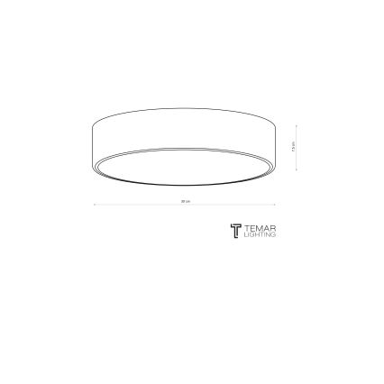 Brilagi - Lámpara de techo CLARE 2xE27/24W/230V Ø 30 cm marrón