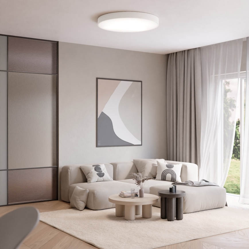 Brilagi - Lámpara de techo con sensor CLARE, 5x E27, 24W/230V, diámetro 60 cm, blanca