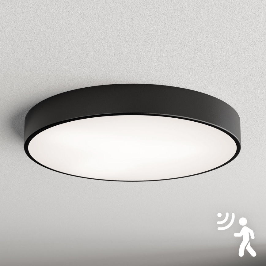 Brilagi - Lámpara de techo con sensor CLARE 5xE27/24W/230V diámetro 60 cm negra