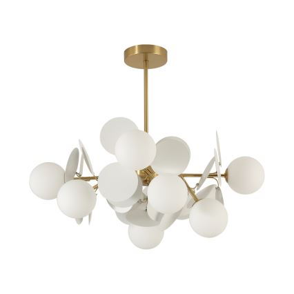 Brilagi - Lámpara de techo con varilla BALMO 8xG9/9W/230V Ø 60 cm oro/blanco