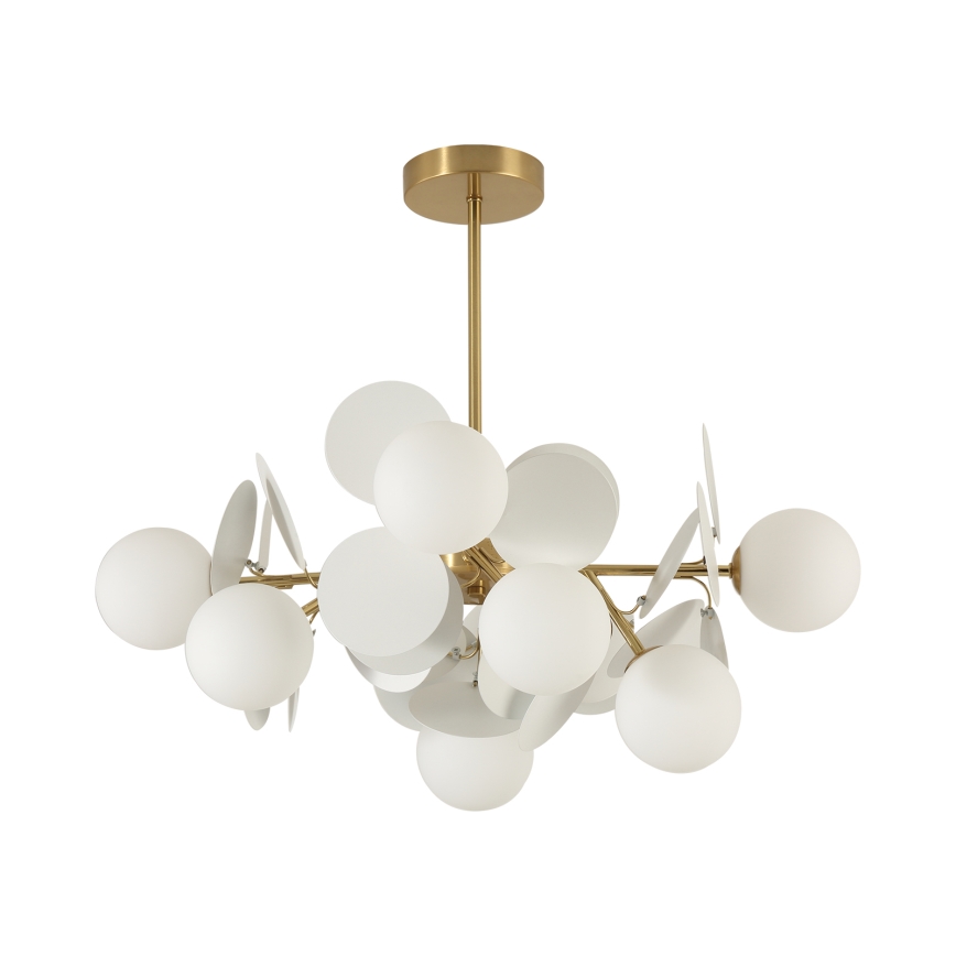 Brilagi - Lámpara de techo con varilla BALMO 8xG9/9W/230V Ø 60 cm oro/blanco