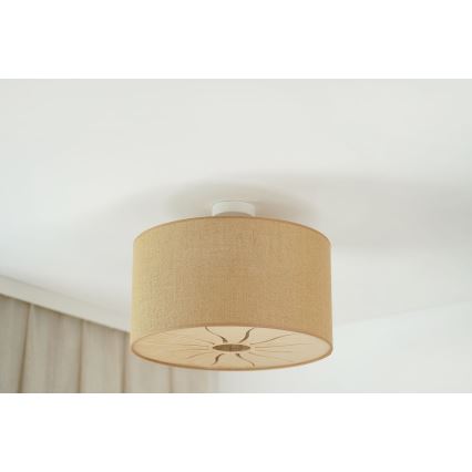 Brilagi - Lámpara de techo COUNTRY ROLLER 1xE27/15W/230V diá. 50 cm beige
