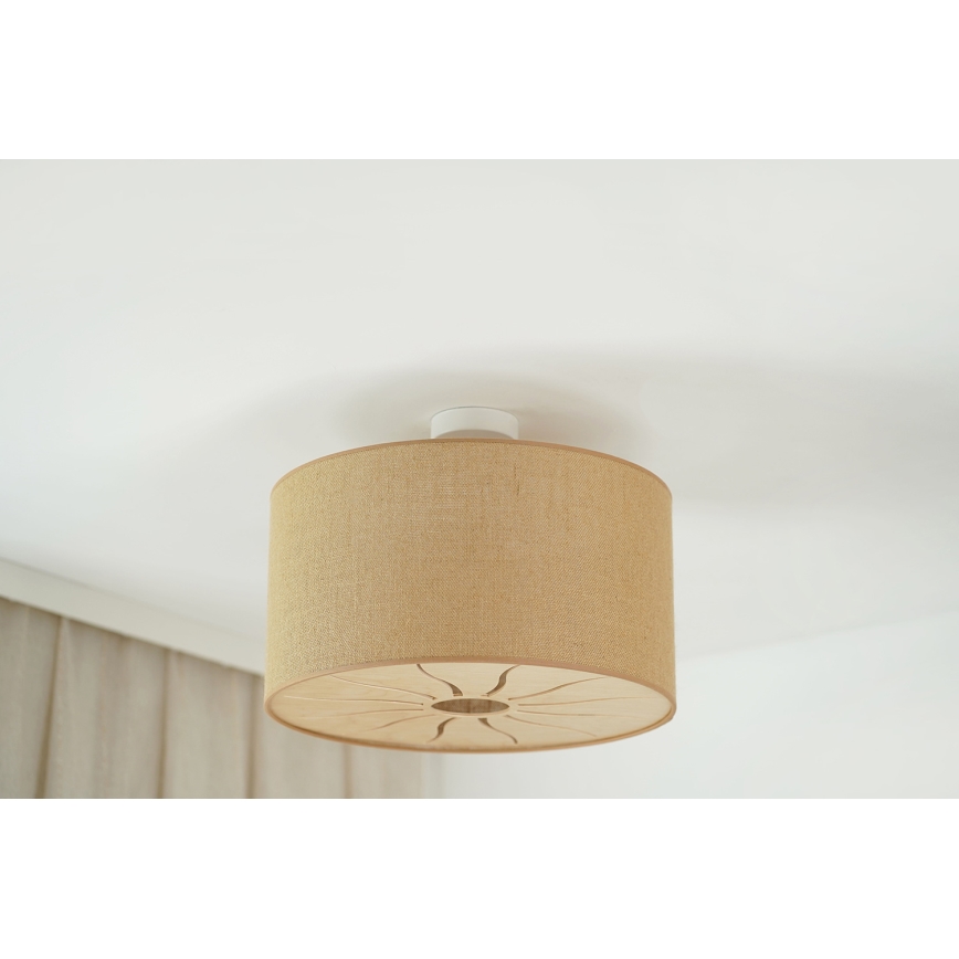Brilagi - Lámpara de techo COUNTRY ROLLER 1xE27/15W/230V diá. 50 cm beige