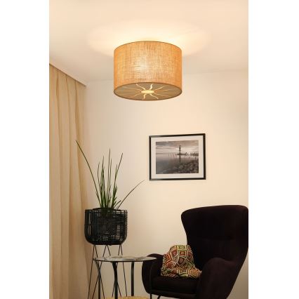 Brilagi - Lámpara de techo COUNTRY ROLLER 1xE27/15W/230V diá. 50 cm beige