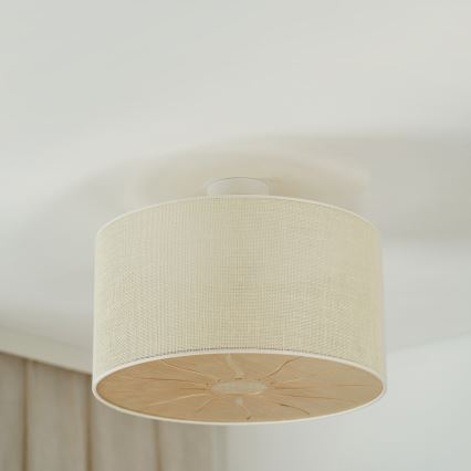 Brilagi - Lámpara de techo empotrada COUNTRY ROLLER 1xE27/15W/230V diámetro 50 cm crema