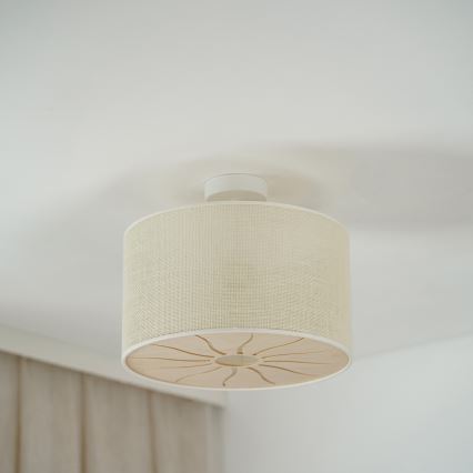 Brilagi - Lámpara de techo fija COUNTRY ROLLER 1xE27/15W/230V diámetro 45 cm crema