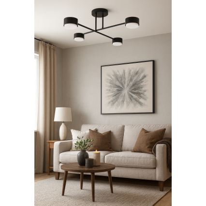 Brilagi - Lámpara de techo de montaje en superficie 4xGX53/12W/230V negra