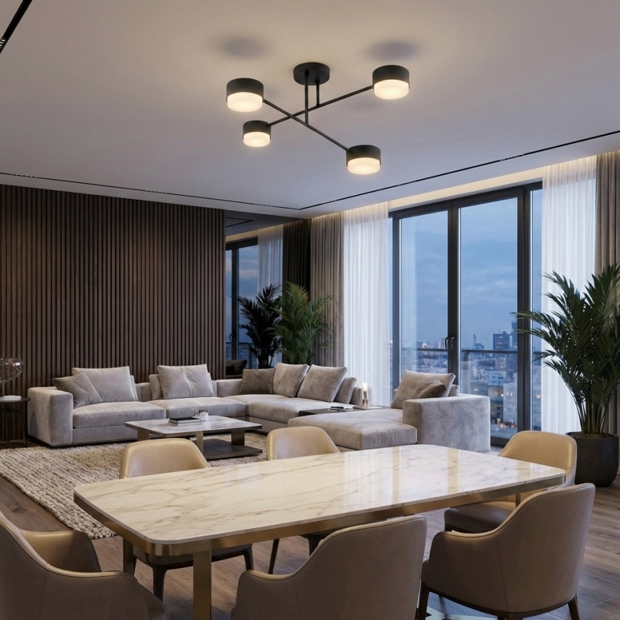 Brilagi - Lámpara de techo de montaje en superficie 4xGX53/12W/230V negra