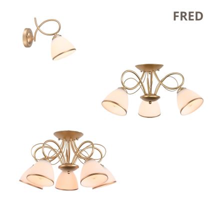 Brilagi - Lámpara de techo de montaje en superficie FRED 3xE27/60W, diámetro 59 cm, bronce