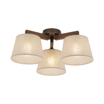 Brilagi - Lámpara de techo de montaje en superficie LATTE 3xE27/15W/230V pino/beige