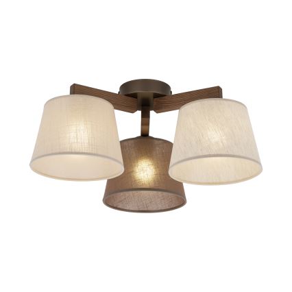 Brilagi - Lámpara de techo de montaje en superficie LATTE 3xE27/15W/230V pino/mezcla