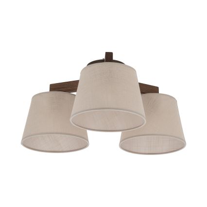Brilagi - Lámpara de techo de montaje en superficie LATTE 3xE27/60W/230V pino/beige