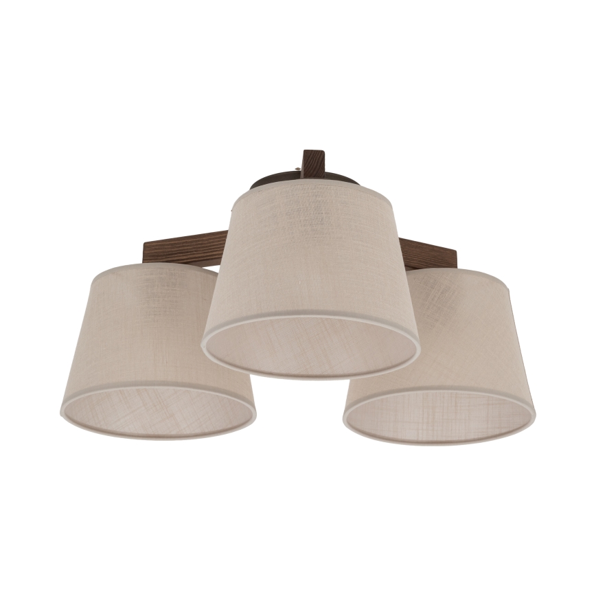 Brilagi - Lámpara de techo de montaje en superficie LATTE 3xE27/60W/230V pino/beige