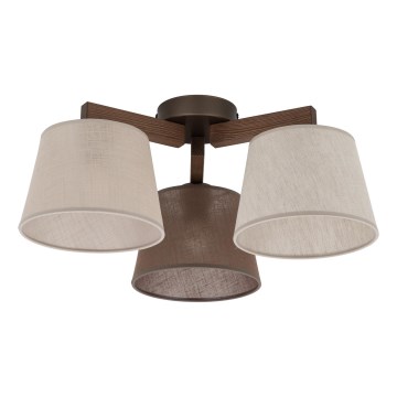 Brilagi - Lámpara de techo de montaje en superficie LATTE 3xE27/60W/230V pino/mezcla