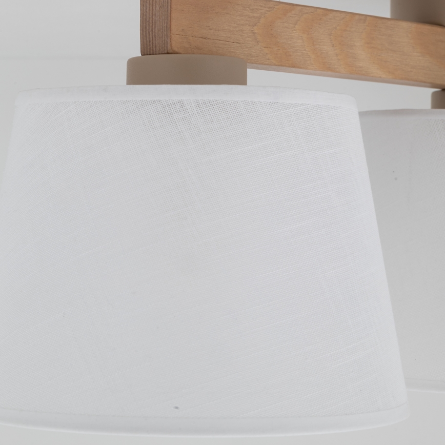 Brilagi - Lámpara de techo de montaje en superficie LATTE SABIA 3xE27/15W/230V pino/blanco