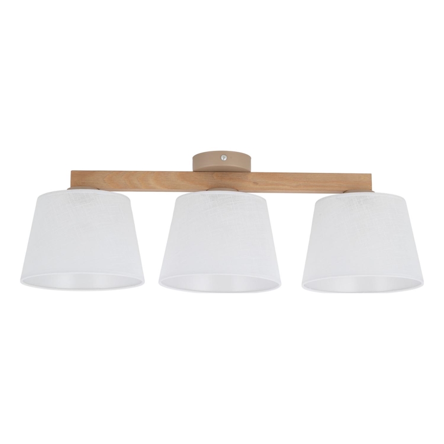 Brilagi - Lámpara de techo de montaje en superficie LATTE SABIA 3xE27/60W/230V pino/blanco