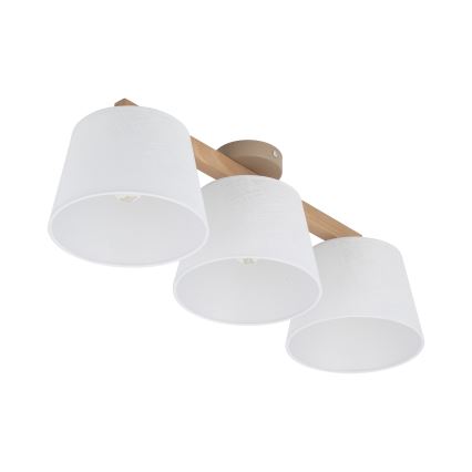 Brilagi - Lámpara de techo de montaje en superficie LATTE SABIA 3xE27/60W/230V pino/blanco