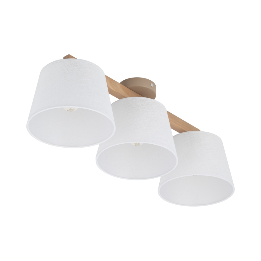 Brilagi - Lámpara de techo de montaje en superficie LATTE SABIA 3xE27/60W/230V pino/blanco